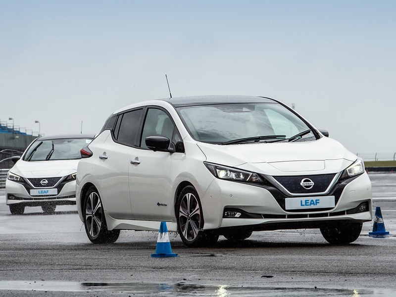 The Nissan Leaf in action