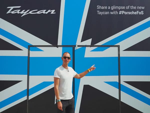 Jonny Smith at Goodwood's Festival of Speed 2019 - Taycan