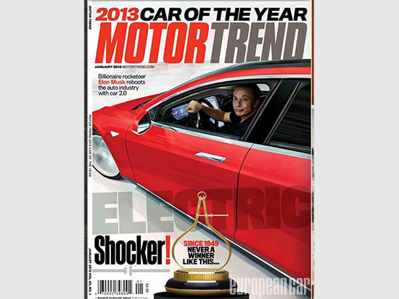Tesla Motor trend magazine cover 2013