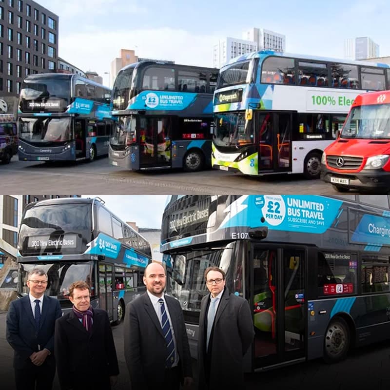 300 new zero-emission buses to be deployed across the West Midlands