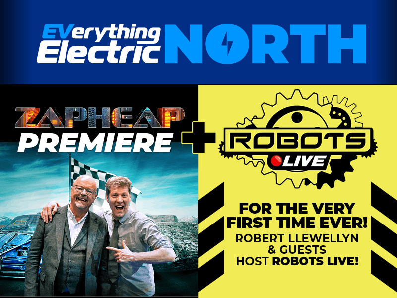 Blast from the Past: Iconic TV Action Roars Back to Life at Everything Electric NORTH with Robots LIVE Battles and Zapheap Episode 2 Premiere